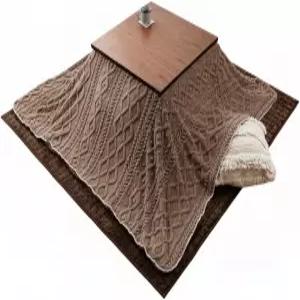 팔레트 라이프 코타츠 퓨처톤 3D 패턴 자카드 72.8 x 인치(185 185 cm) 스퀘어 브라운