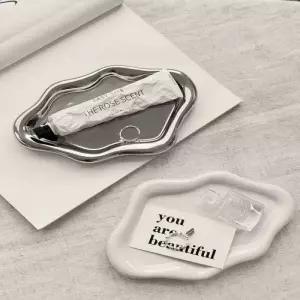 라이트 럭셔리 플라스틱 보석 트레이 미니 구름 모양 디스플레이 플레이트 접시 시계/열쇠 보관함