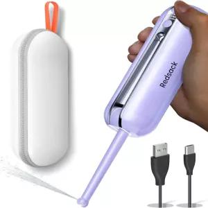 여행용 전기 휴대용 비데 충전식 USB-C 고압 분무기 캠핑용 6.8온스 스마트 접이식 물 저장고 2000mAh