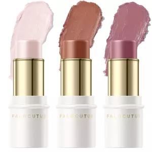 3Pcs UNIBAL 컨투어 스틱 세트 크림 블러셔 형광펜 오래 지속되고 매끄러운 내추럴 페이스 조명기 모든