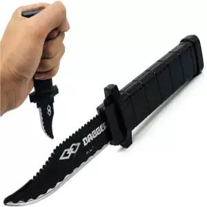 쿠플레이 4PCS 리트랙터블 가짜 칼 장난감 연장 하드커버 단검 플라스틱 재미있는 트릭 가젯 소품 할로윈