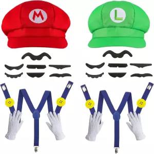 할로윈을 위한 모자 콧수염 멜빵 코스프레 및 크리스마스를 즉석 드레스업 키트가 포함된 CGD 슈퍼