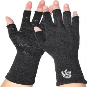 바이탈 살베오-핑거리스 압박 관절염 장갑 손목 터널 컴퓨터 타이핑 남녀 데일리 서포트 (1쌍)