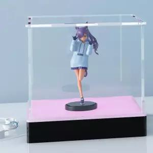 USB RGB 조명이 있는 아크릴 디스플레이 케이스 액션 피규어와 기념품을 위한 컨트롤러 APP 음악 동기화