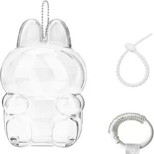 라부부와 호환되는 보호 케이스 몬스터는 안전한 랩 링과 방지 실리콘 스트랩이 있는 시트 아크릴 커버를