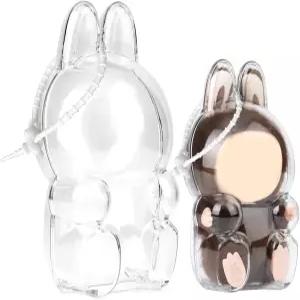 라부부 크리스탈 클리어 하드 디스플레이 박스 아크릴 케이스 커버 액세서리 선반 및 야외 쇼케이스용