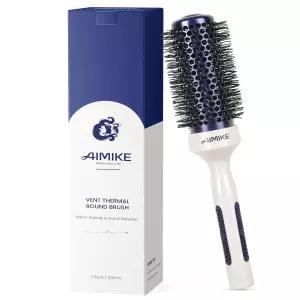 송풍 건조 스타일링 및 볼륨 향상을 위한 AIMIKE 나노 이온 테크 세라믹 브러시 - 천연 목재 원피스 디자인