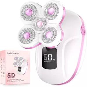 여성용 다리용 전동 면도기 충전식 로터리 무통 비키니 페이셜 제모 바디 습식/건식 방수 그루밍 키트