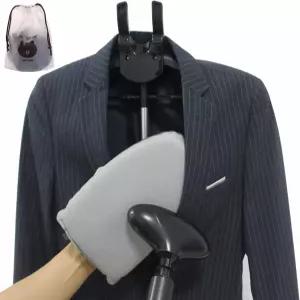 핑거 루프가 있는 의류 스티머 다림질 장갑 행잉 기계 보드 스탠딩 안티 스팀 내열 엔진 장갑(회색)