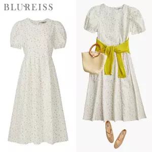 [블루레이스] 플라워 엠보 루즈핏 원피스_B6M1OP3131