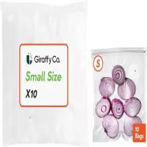 재사용 가능한 식품용 진공 밀봉 봉투 ？ 10개의 작은 봉투(22x21cm/8.3x8.7인치) BPA 프리 누수 방지 냄새