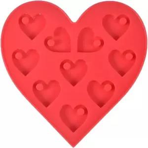 하트 실리콘 몰드 - 열쇠고리와 DIY 공예를 위한 구멍 디자인의 프리미엄 멀티 캐비티 주얼리 제작 도구(10