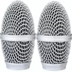 슈어 BLX288/SM58 디지털 휴대용 무선 마이크 시스템 2팩용 RK143G 교체 그릴 윈드스크린 실버 색상 2팩