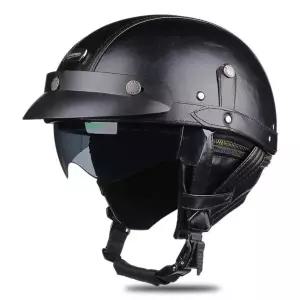 바이크 오토바이헬멧 하이바 레트로 복고풍 엔틱 오토바이 헬멧 빈티지 모토 남여공용 공용 하프 HD 렌즈