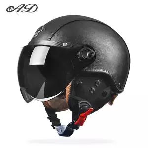 바이크 오토바이헬멧 하이바 AD 팩토리 레트로 복고풍 엔틱 오토바이 헬멧 할리 바이저 가죽 전기 빈티지