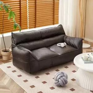 좌식 소파 침대형 가죽 접이식 블랙 거실 활용