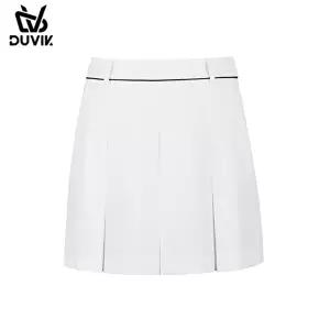 [기타브랜드][듀빅] 와이드핏 맞주름 버뮤다 여성 골프 반바지(화이트)