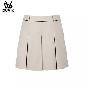 [기타브랜드][듀빅] 와이드핏 맞주름 버뮤다 여성 골프 반바지(베이지)