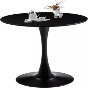 원형 식탁 27.6인치 튤립 키친 금속 받침대 베이스와 MDF 테이블 상판이 있는 1-2인용 가정용 중세 식당