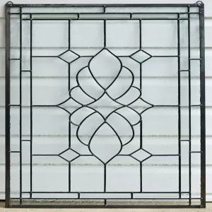 20인치 x 34인치 올 클리어 매달린 스테인드글라스 베벨 창 패널