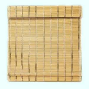 TJ 글로벌 무선 대나무 창문 블라인드 선섀도 조명 필터링 로마 색상 (천연 W24 X L64)