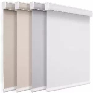 홈 오피스 침실 주방을 위한 맞춤형 사이즈 블랙아웃 롤러 그늘막 보온 및 자외선 차단 기능이 있는 무선