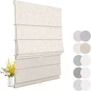 베리사 데이 나이트 로만 색상 무선 이중 창문 밸런스가 있는 암막 및 조명 필터링 홈 오피스 도어용 듀얼