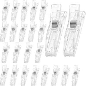 24개 투명 플라스틱 주름 종이 블라인드 클립 임시 창문 그늘막 커튼과 그늘막을 고정할 수 있는 강력한