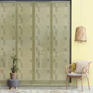 GoDear 디자인 조절 가능 슬라이딩 유리 도어 블라인드 패널 트랙 수직 옷장 45.8인치에서 86인치로 확장