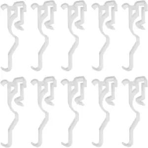 밸런스 클립 ZZLZX 10PCS 2-1/2인치 투명 플라스틱 창문 블라인드 숨겨진 고정 홀더 수평 밸런스용