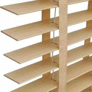 실내 창문을 위한 2인치 슬랫 나무 블라인드 블랙아웃 무선 베네치아 맞춤 사이즈 28인치 35인치 42인치