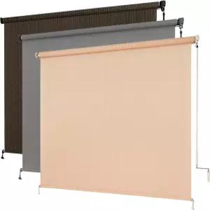 메시블룩 야외 롤러 그늘막 외부 무선 파티오 롤업 블라인드 현관 가제보 페르골라 발코니 뒷마당용 천 롤