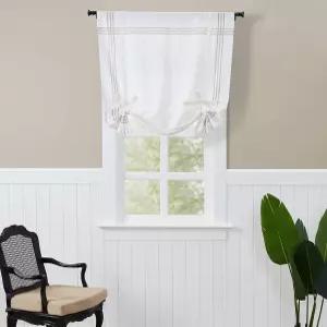 현대적인 요소 - 풍선 그늘막 자가 고정 및 조절 가능 막대 포켓으로 창문 처리 스트라이프 홈 데코(릴라