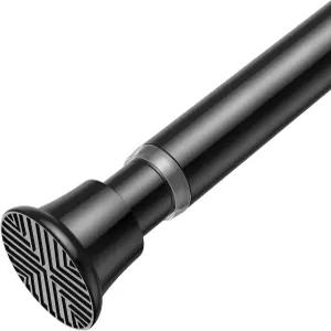 AISSI 스프링 텐션 커튼봉 18-36인치 조절식 창문 출입구 주방 찬장 옷장 보관용 드릴링 블랙 봉 없음