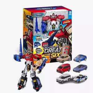 [영실업] MINI 또봇 6단 변신합체 그레이트6 미니 VER_ 자동차 6종 로보트  합체