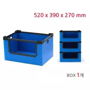 이사 포장 택배 물류박스 개방형 52x39x27(Box 1개)/리빙/서랍/이동/바구/틈새/정리/수납/맞춤/선반