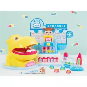 아기 병원놀장난감 하마 알약먹이기 의사놀이 남아 진찰도구 5살