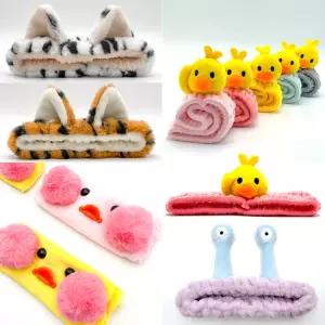 세안밴드 헤어밴드 귀여운 캐릭터 디자인 밴드형 마스크팩 세수 화장 흘러내리는 머리카락 정리