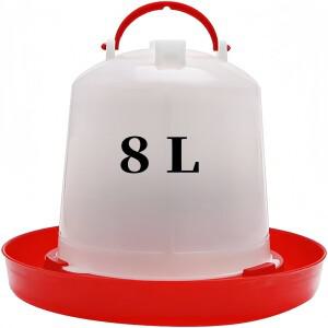 8L 자동 닭장 물통 닭 물 배출구 스위치 포함 플라스틱 가금류 급수통