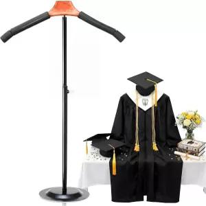 버서리 졸업 모자 및 가운 디스플레이 스탠드 조절 가능 16-27.6인치 저지 랙 셔츠 마네킹 졸업복 드레스