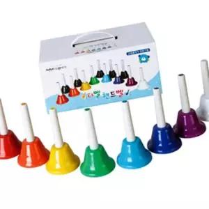 다벨 핸드벨 8 음 교육용악기 레인보우 터치 벨 종 소리 학예회 3W18E92F20