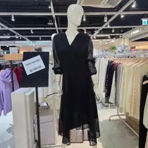 밀스튜디오 DP02 브이넥쉬폰 원피스  LS4OPS102