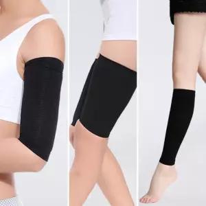 운동용 팔뚝 종아리 허벅지 압박밴드 세트 여성용 압박토시 수면스타킹 블랙