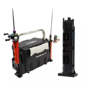 미라클 태클박스 높이조절 로드홀더 소형 블랙 스탠드