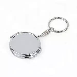 키홀더 미니손거울 미니 스텐 양면 접이식 열쇠고리 손거울