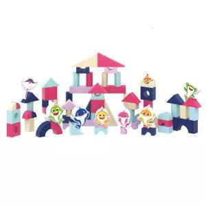 아기상어 소프트 돌아기블럭 쌓기 칼라 2세 감각놀이 1살장난감 소근육발달