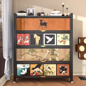 산업용 금속 거실 수납장 다층 서랍장 드레서 발코니 진열장 복도 가구