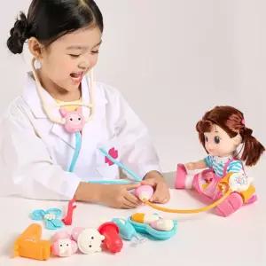 아기병원놀이 불빛 소리나는 청진기 장난감 의사가운 두돌 4살 도구 6살
