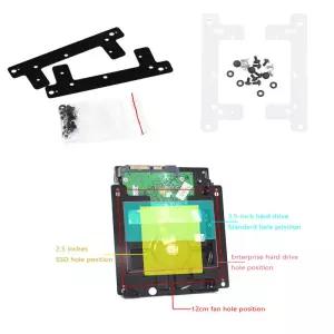 1세트 메탈 2.5/3.5인치 투12cm 팬 포 어댑터 브래킷 케이스 내부 하드 디스크 확장 섀시 액세서리
