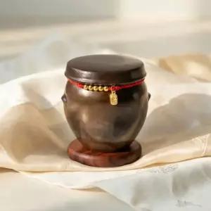 풍수 흑자 소품 미니 인테리어 홍운 도자기 선물 단지 오브제 현관 소금 항아리